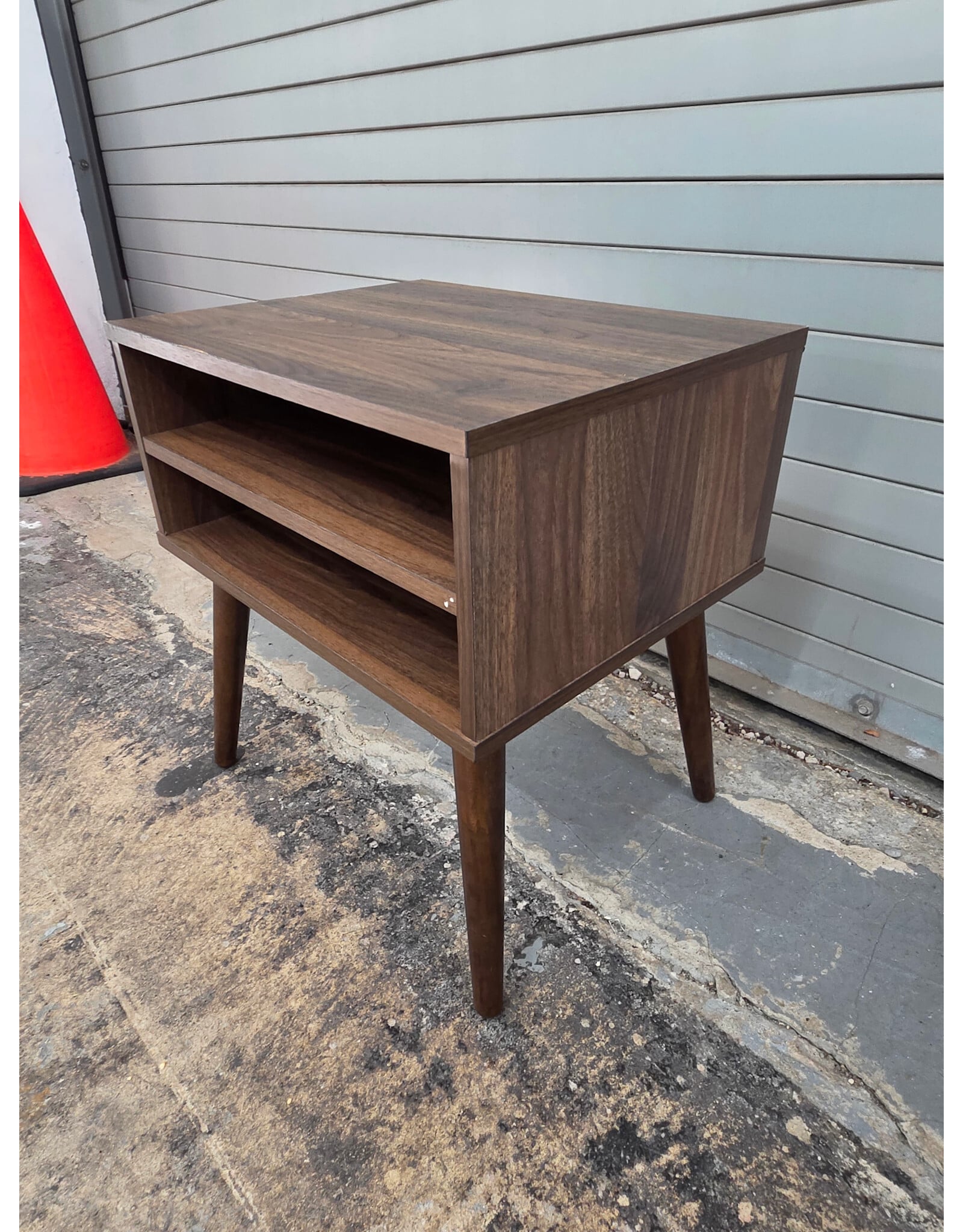 Mid-Century Modern Open Shelf Nightstand by Boyd Sleep Ragusa