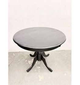 Modern Round Black Wood Dining Table