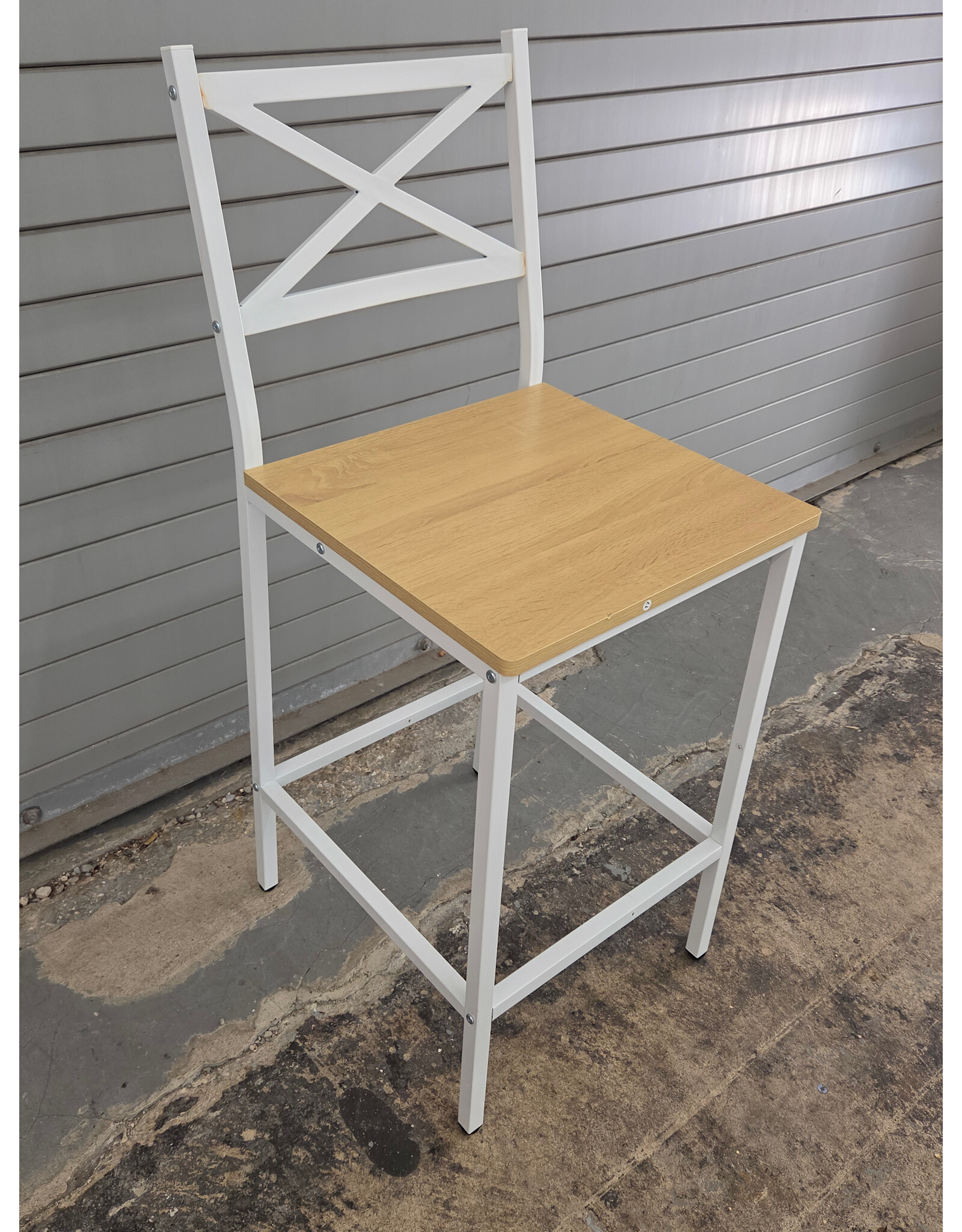 Cross-Back Stool by TMS Virginia