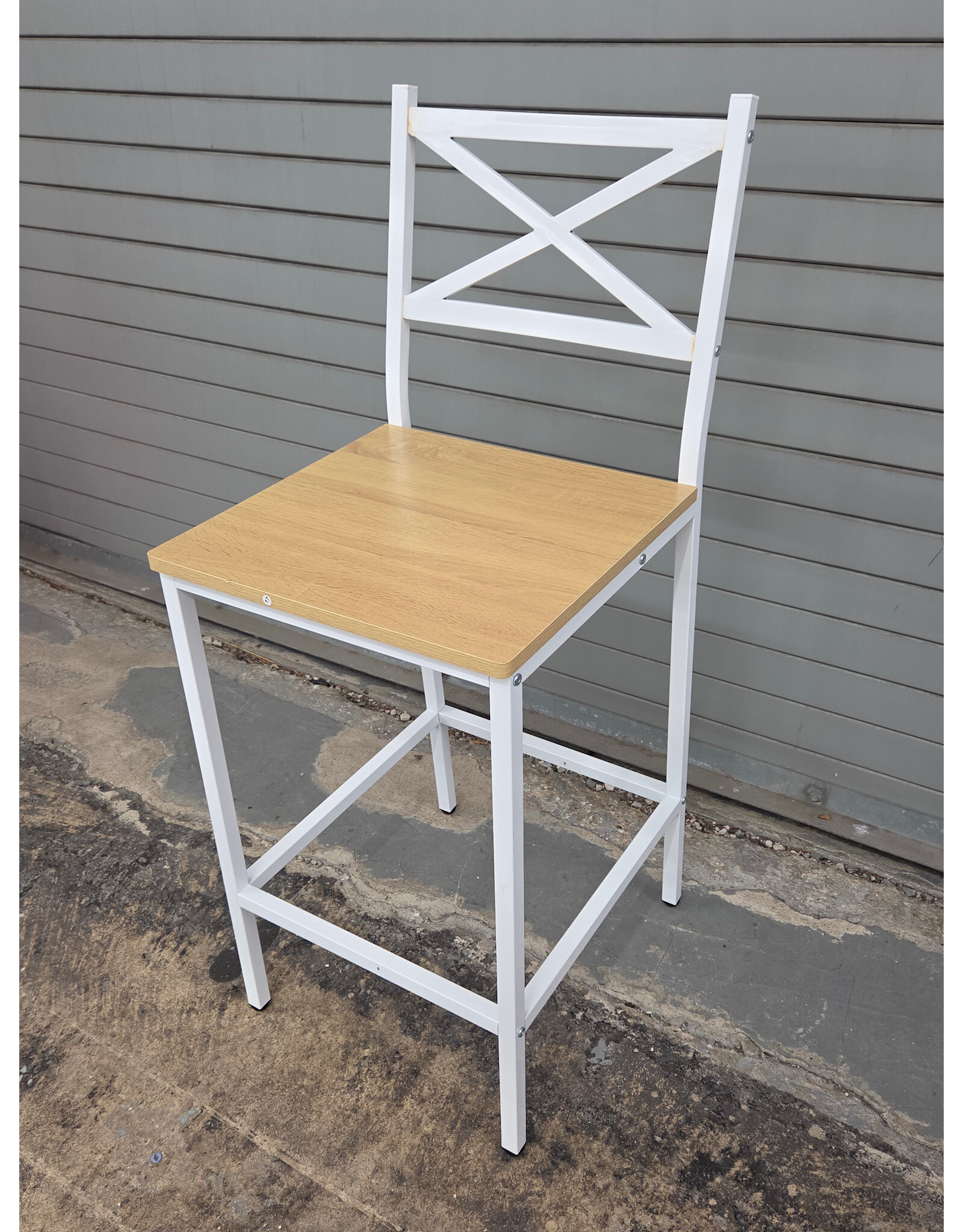 Cross-Back Stool by TMS Virginia