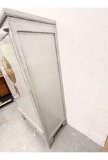 Chinese-Style Gray Wedding Armoire Cabinet