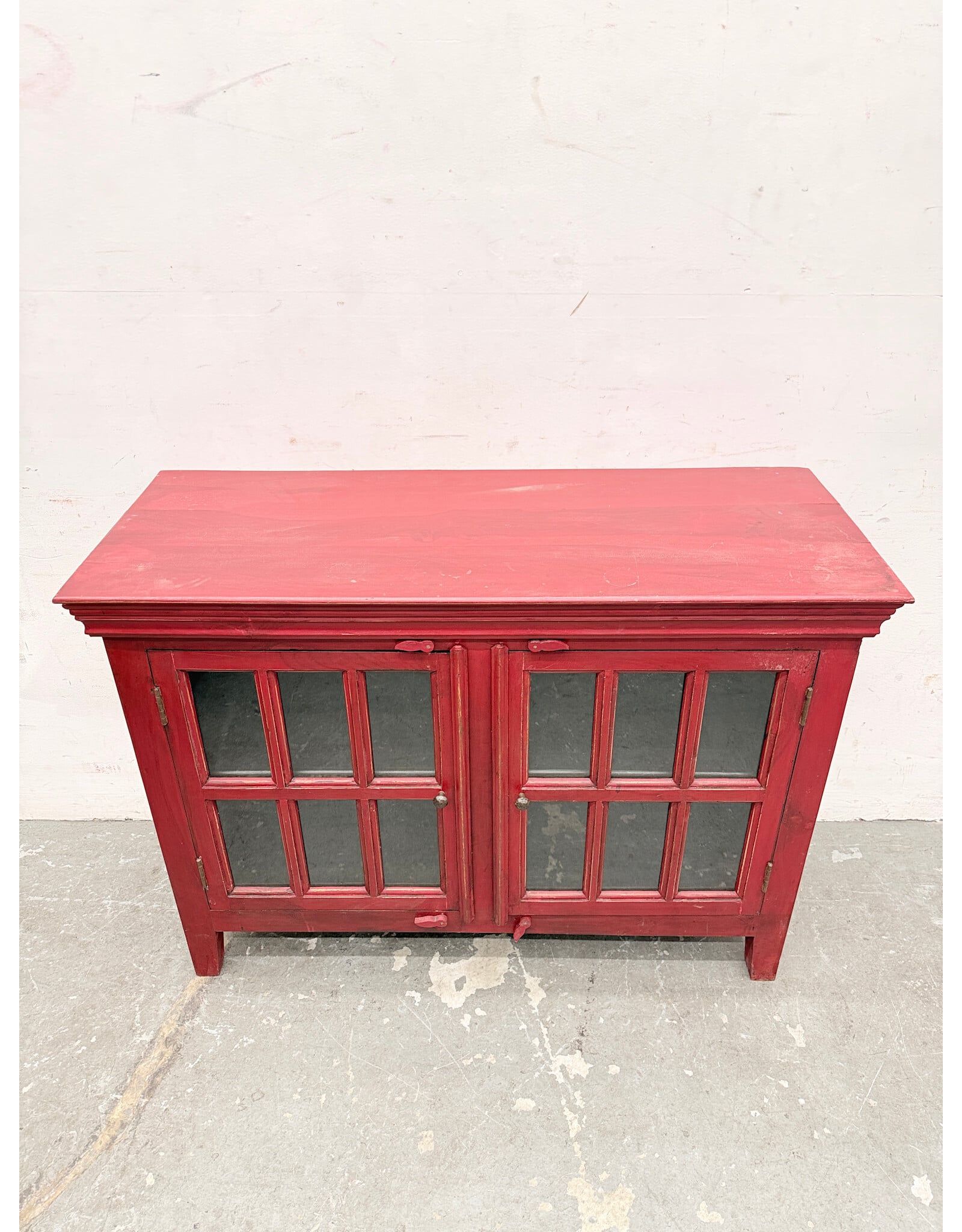 Red Rustic Storage Cabinet by Crate&Barrel