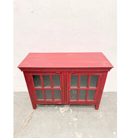 Red Rustic Storage Cabinet by Crate&Barrel