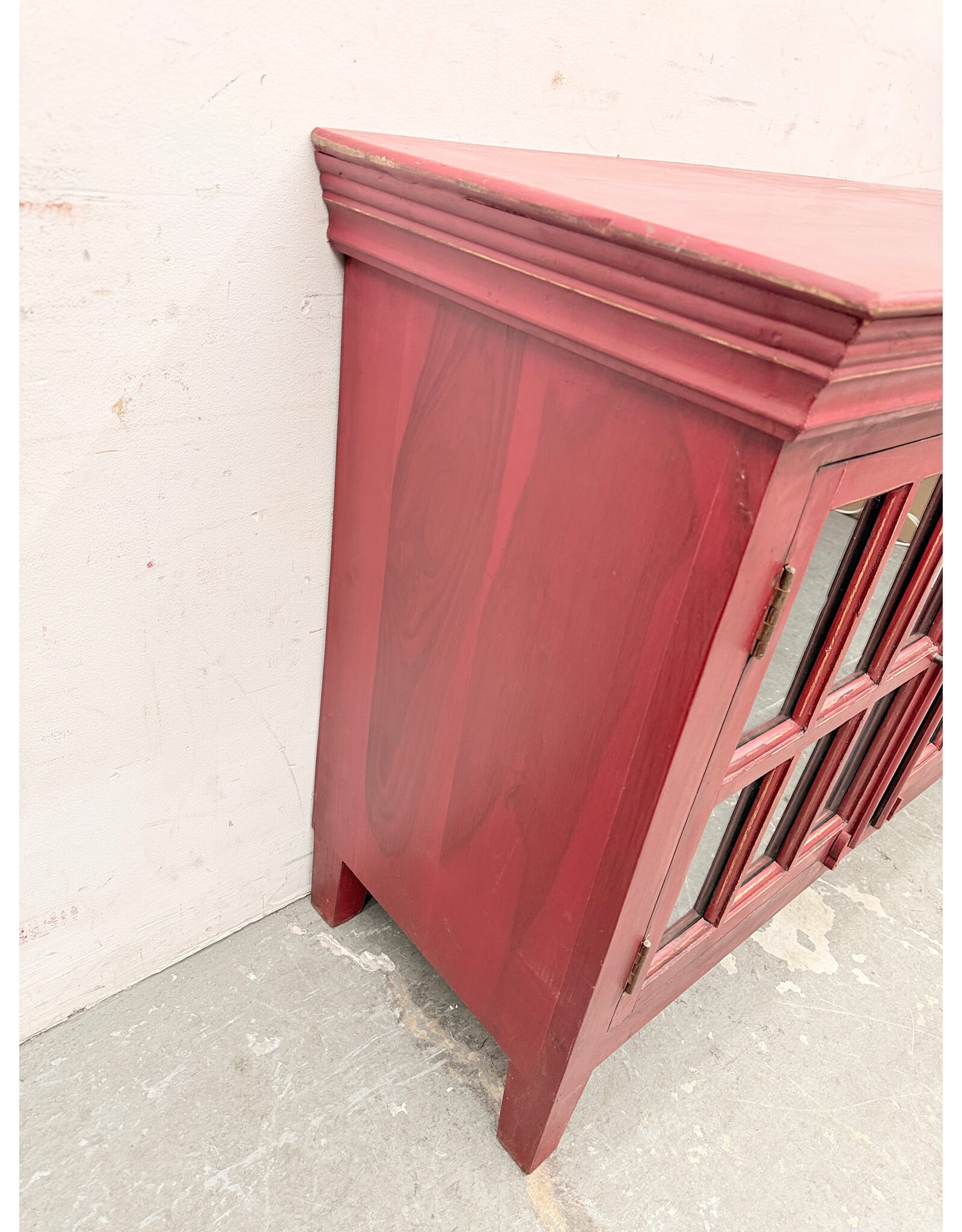 Red Rustic Storage Cabinet by Crate&Barrel