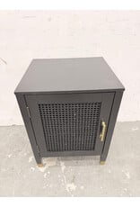 Black Wooden Storage Nightstand
