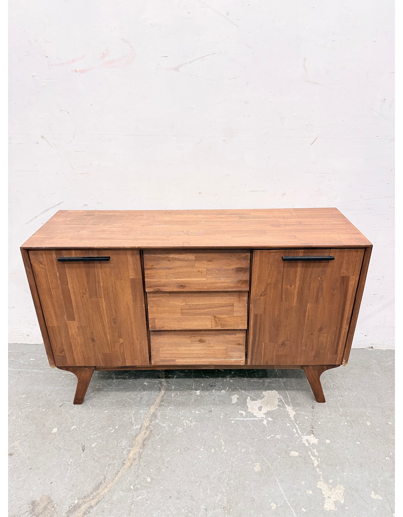 Sierra Mid-Century Modern Style 3-Drawer Wood Sideboard