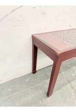 Chinese Red Lacquered Console with Glass Top