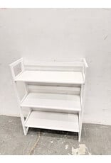 Wooden 3-Shelf Folding Bookcase