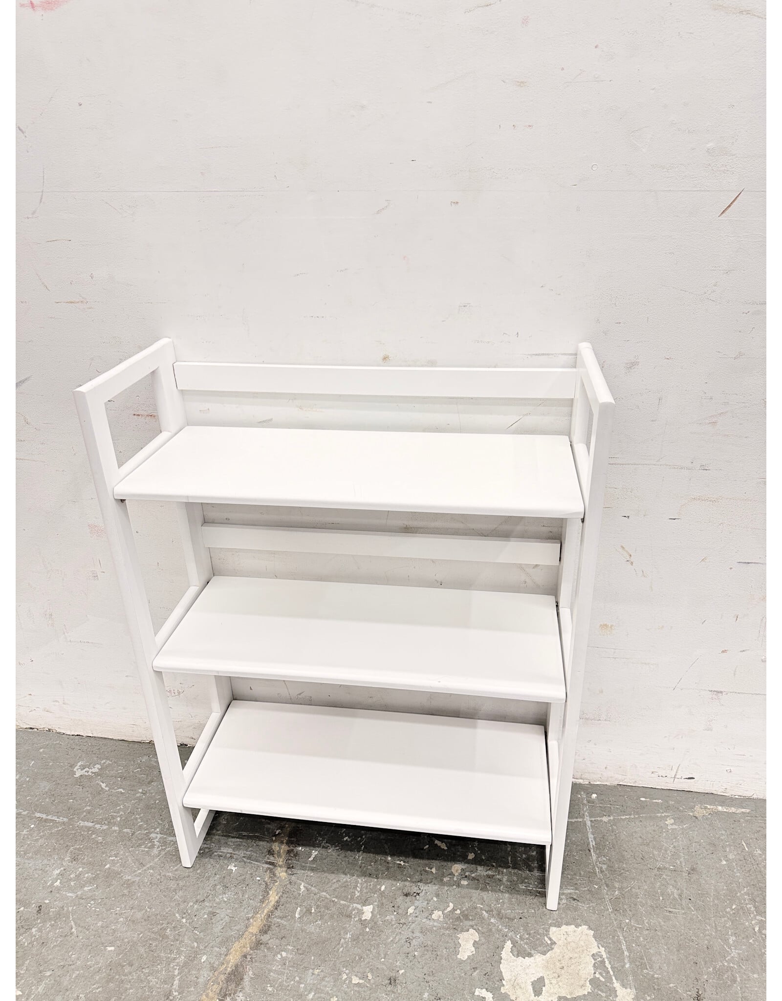 Wooden 3-Shelf Folding Bookcase
