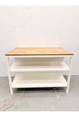 Modern Frame Kitchen Console, Wood on Top by Williams Sonoma