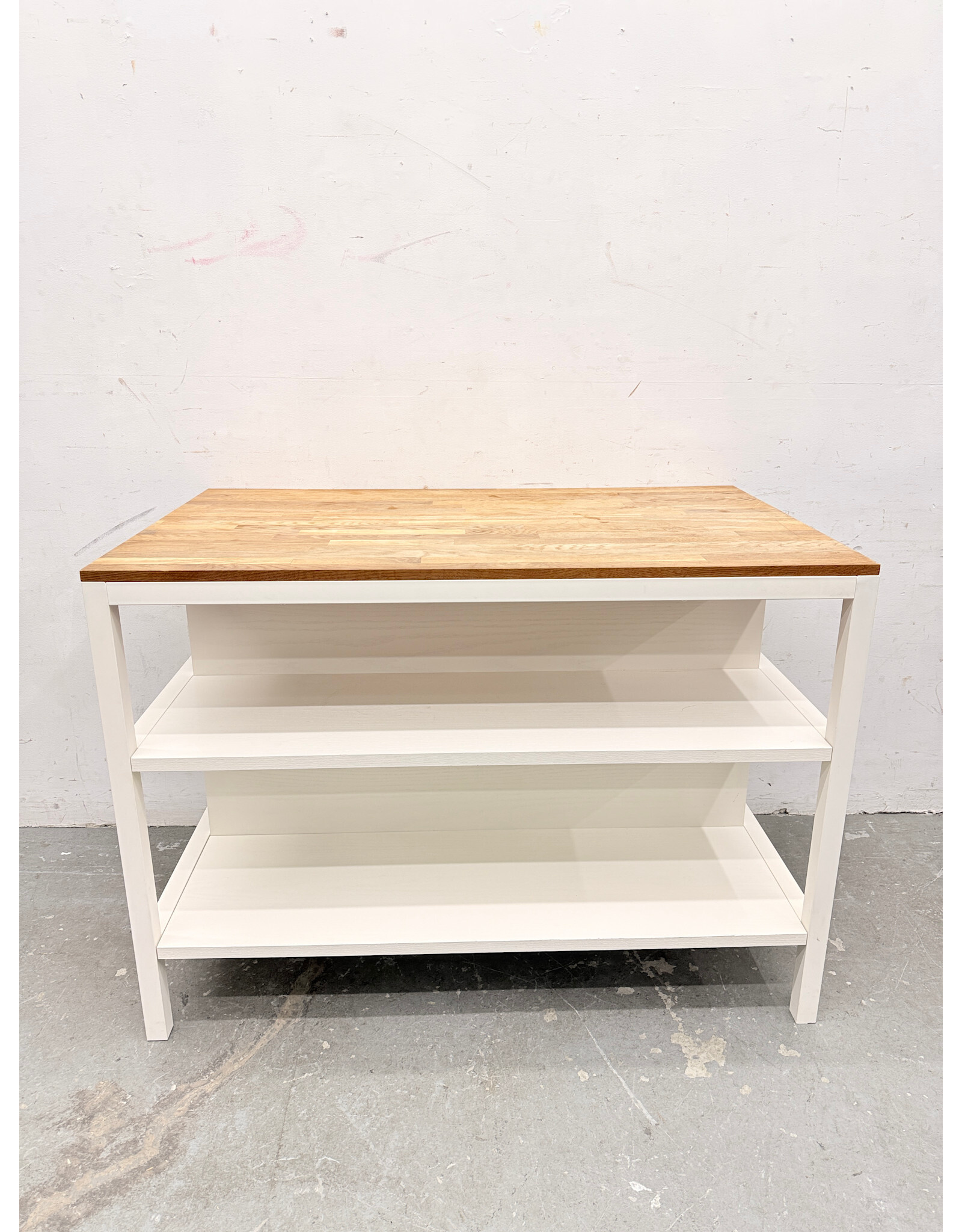 Modern Frame Kitchen Console, Wood on Top by Williams Sonoma