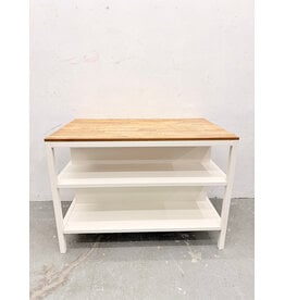 Modern Frame Kitchen Console, Wood on Top by Williams Sonoma