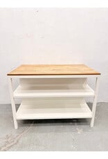 Modern Frame Kitchen Console, Butcher Block on Top by Williams Sonoma