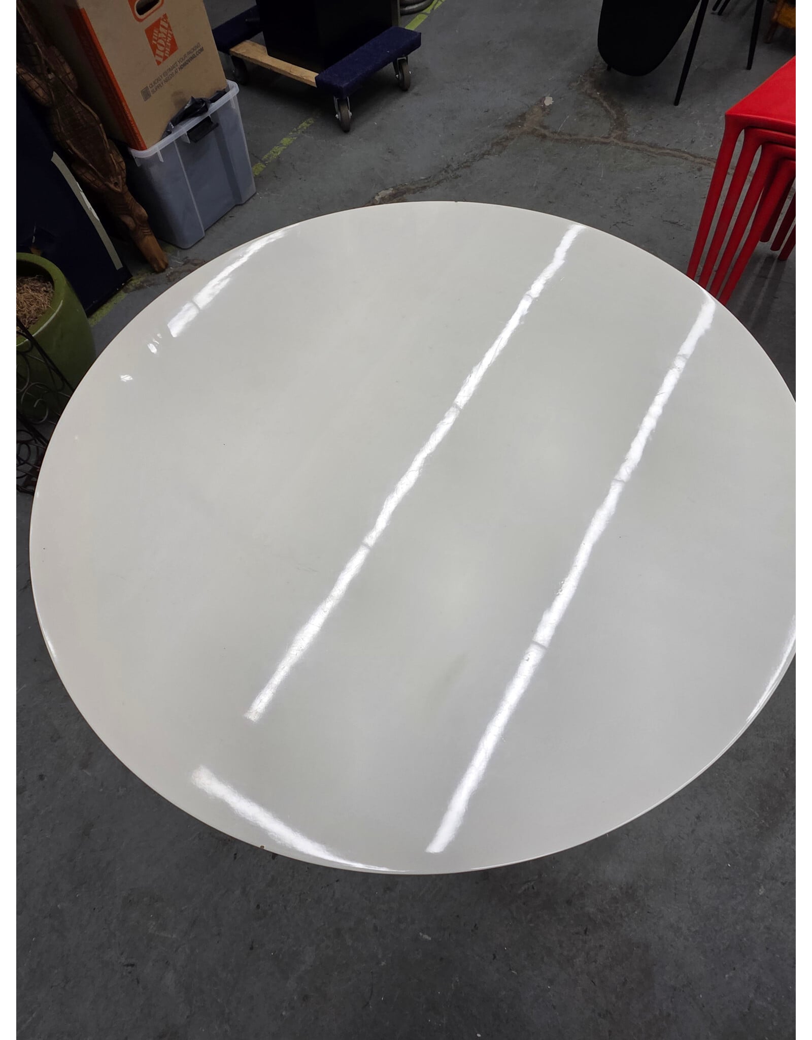 White Round Dining Table