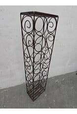 Mid Century Vintage Wrought Iron Wine Rack