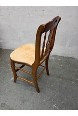 Vintage Wooden Chair with Clover-Shaped Cut-Out