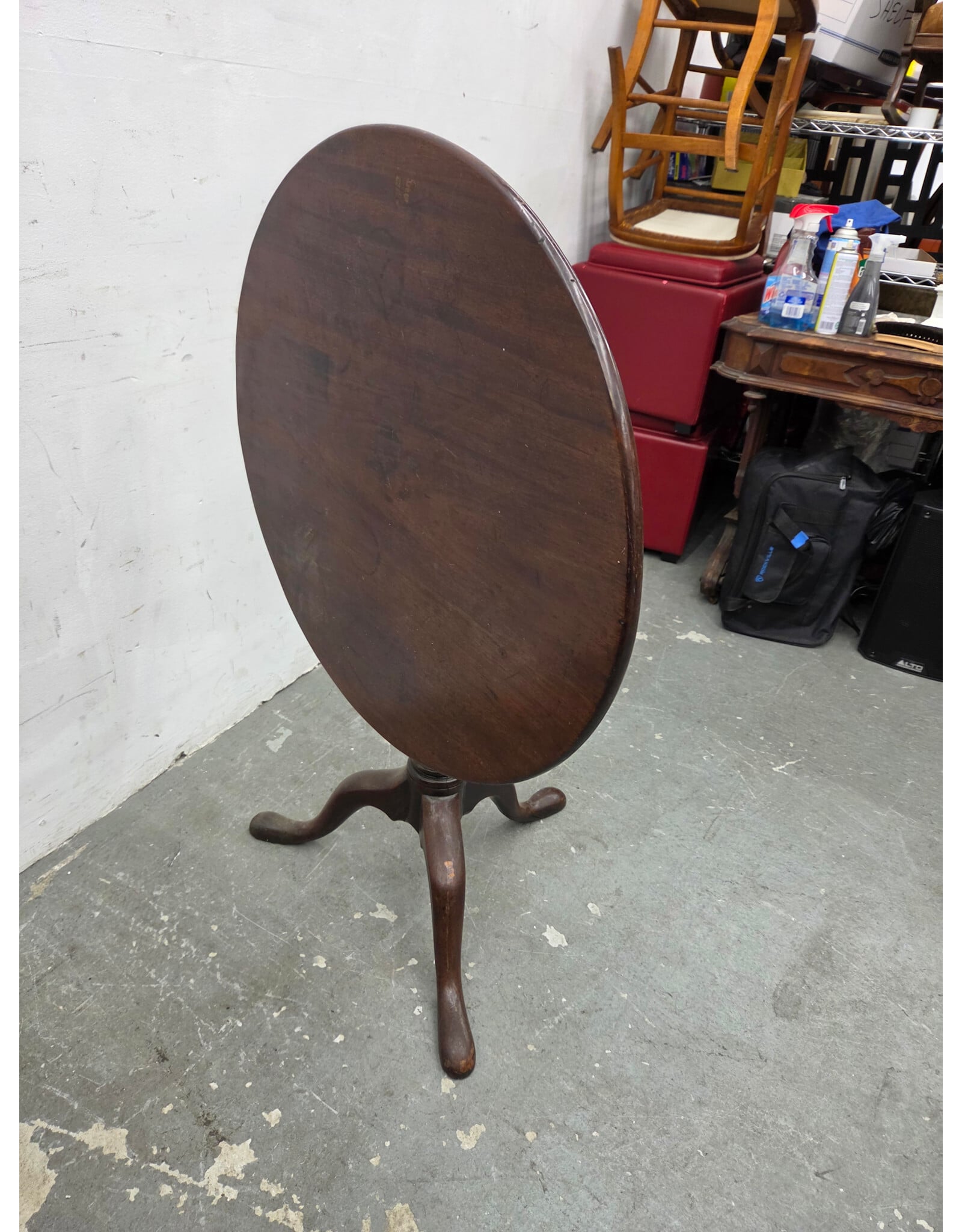 19th-Century Georgian-Style Mahogany Tripod Table