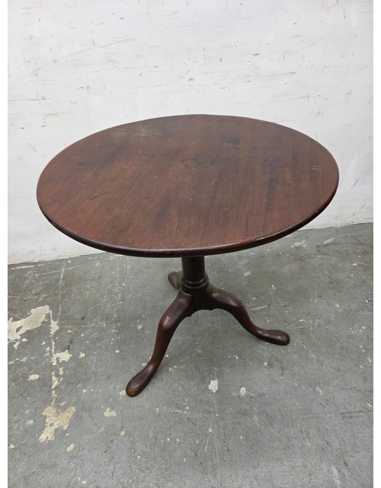 19th-Century Georgian-Style Mahogany Tripod Table