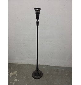 Vintage Cast Metal Torchiere Floor Lamp