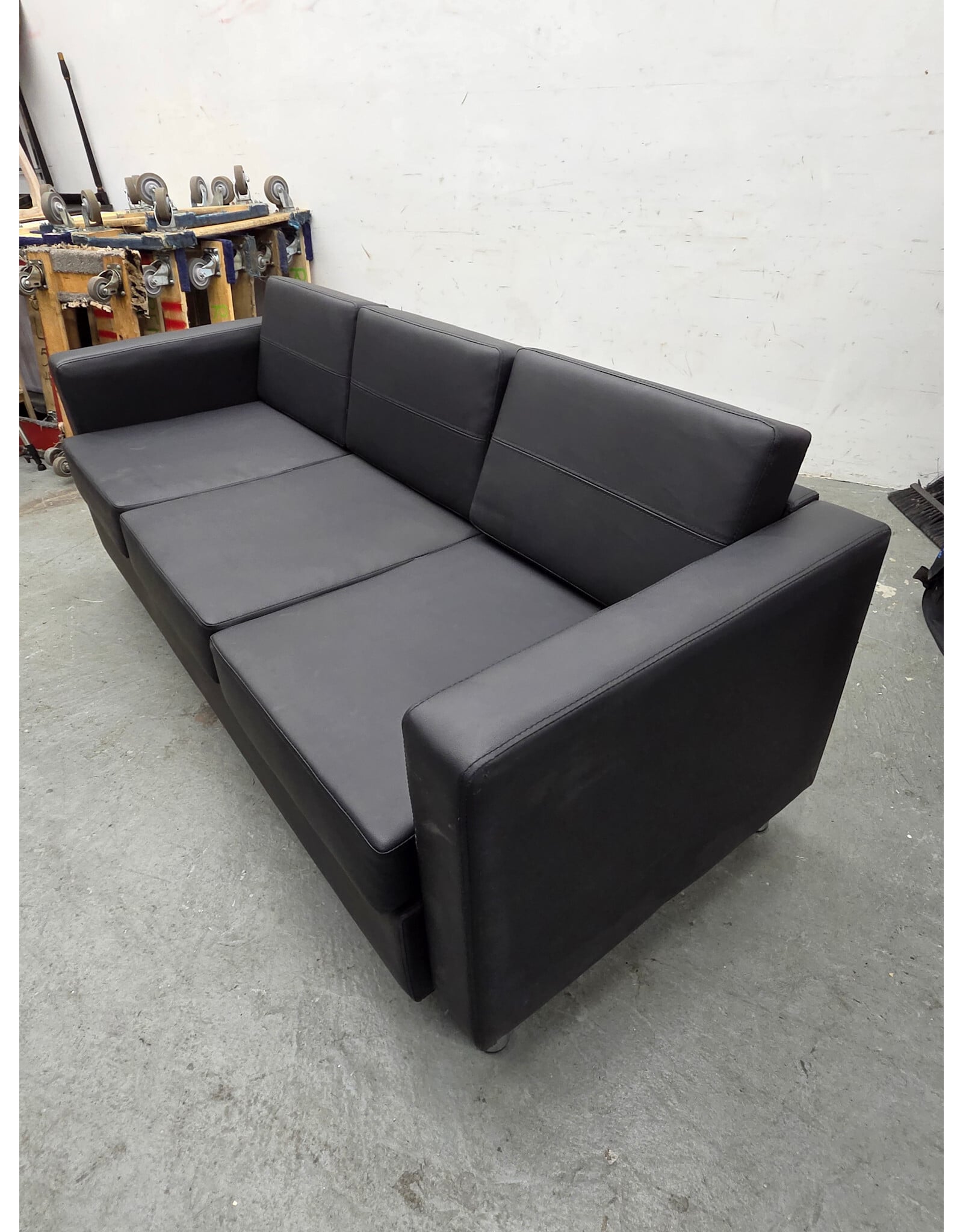Desantiago Faux Leather Reception Sofa