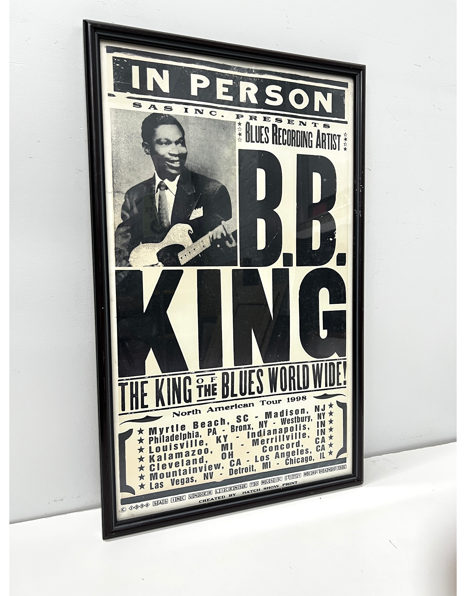 Framed B.B. King Tour Poster Print