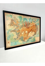 Framed Vintage Style Map of Iceland