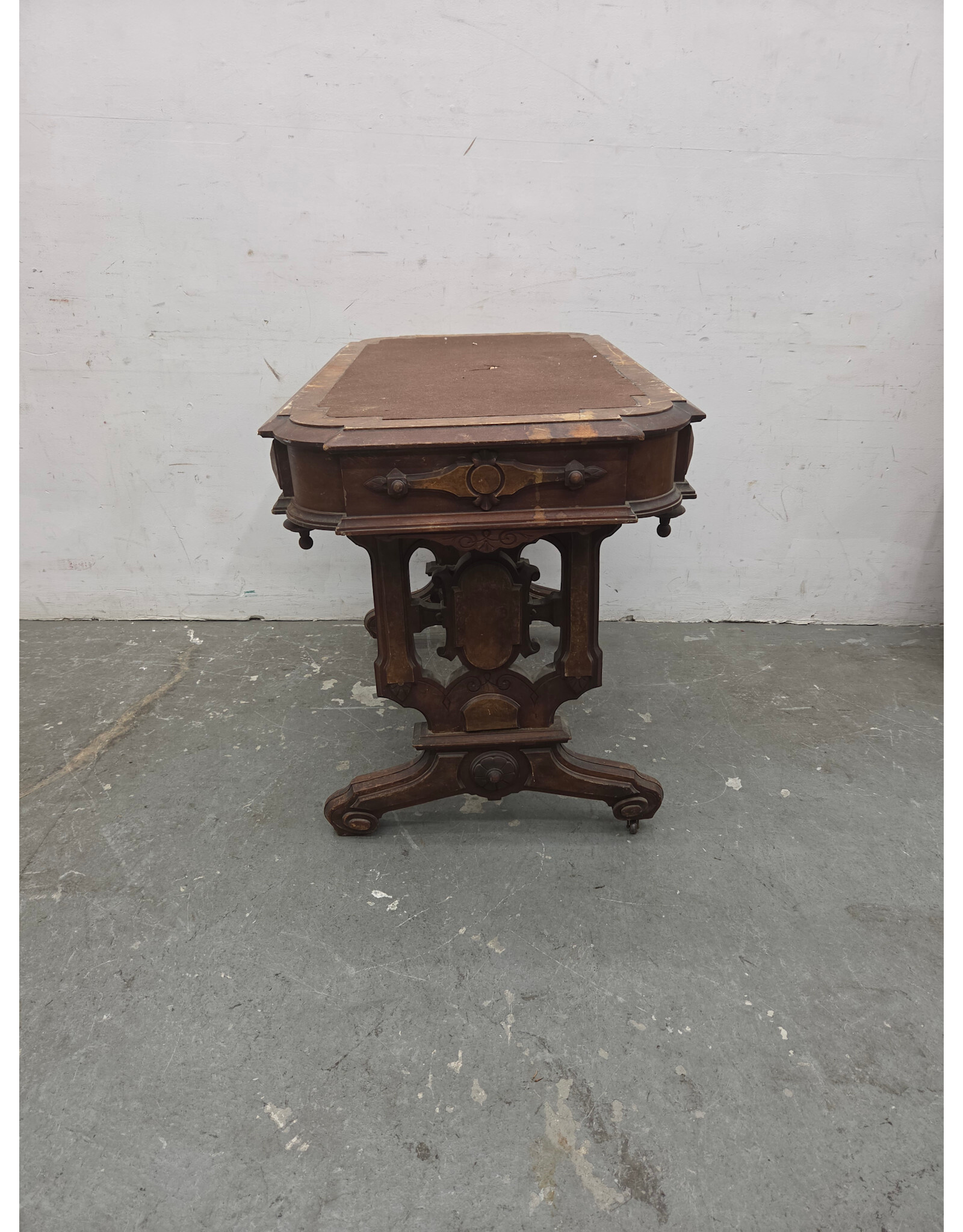 Victorian Renaissance Revival Library Desk