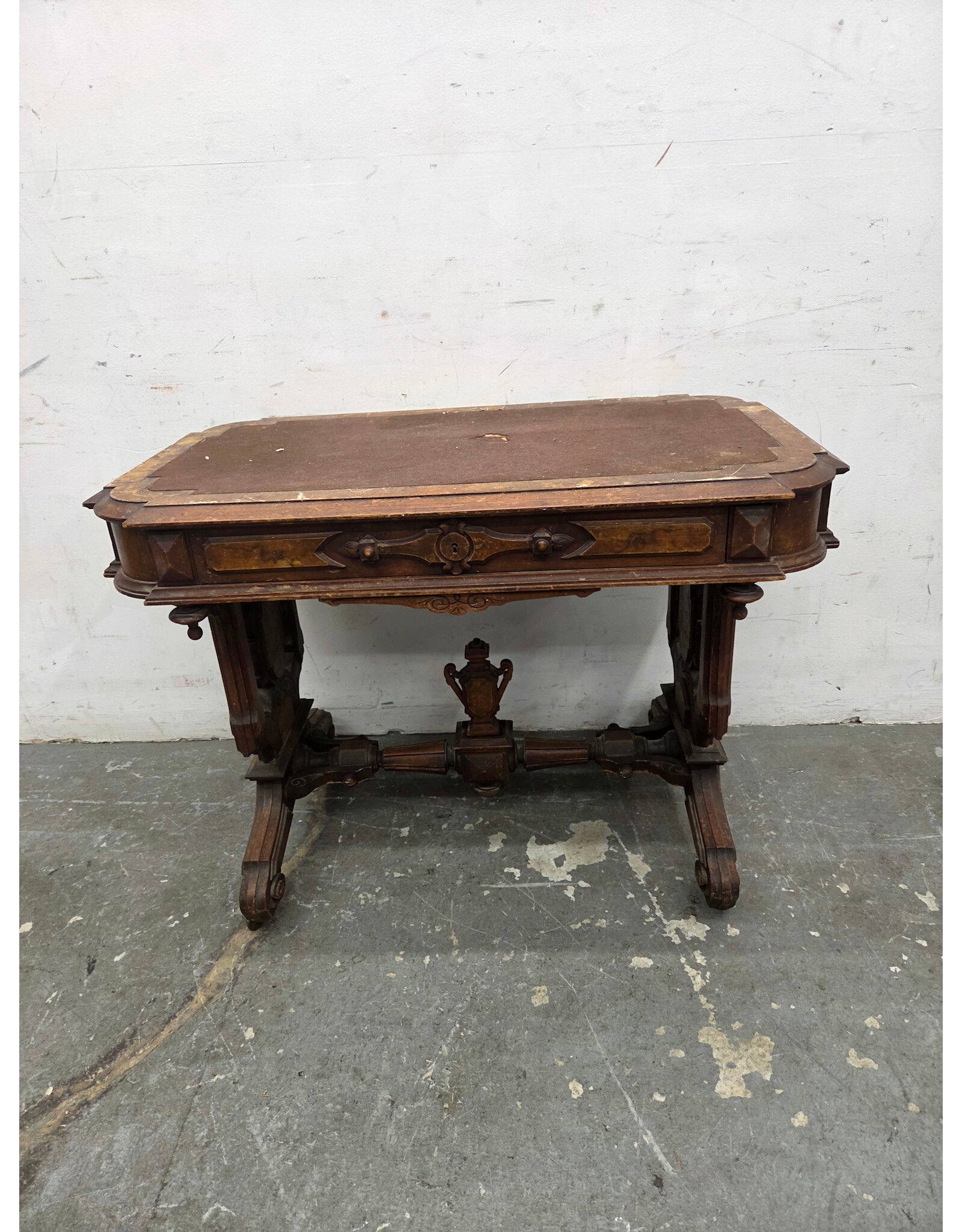 Victorian Renaissance Revival Library Desk