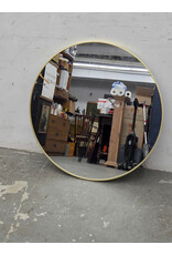 Round Wall Mirror with Gold Frame