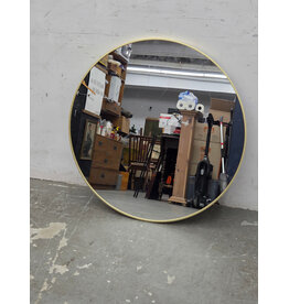 Round Wall Mirror with Gold Frame