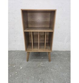Oak Mid-Century Storage Cabinet with Solid Wood Legs