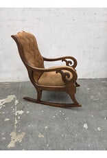 19th-Century Victorian-Style Scroll-Frame Rocking Chair