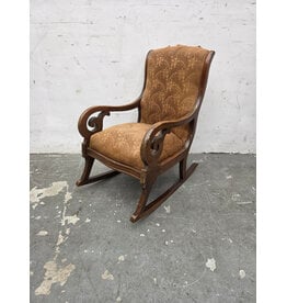 19th-Century Victorian-Style Scroll-Frame Rocking Chair