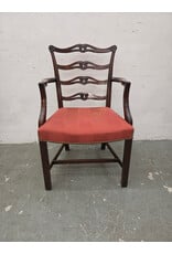 Antique George III-Style Mahogany Ribbon-Back Armchair