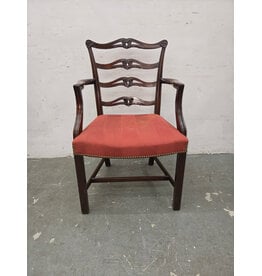 Antique George III-Style Mahogany Ribbon-Back Armchair