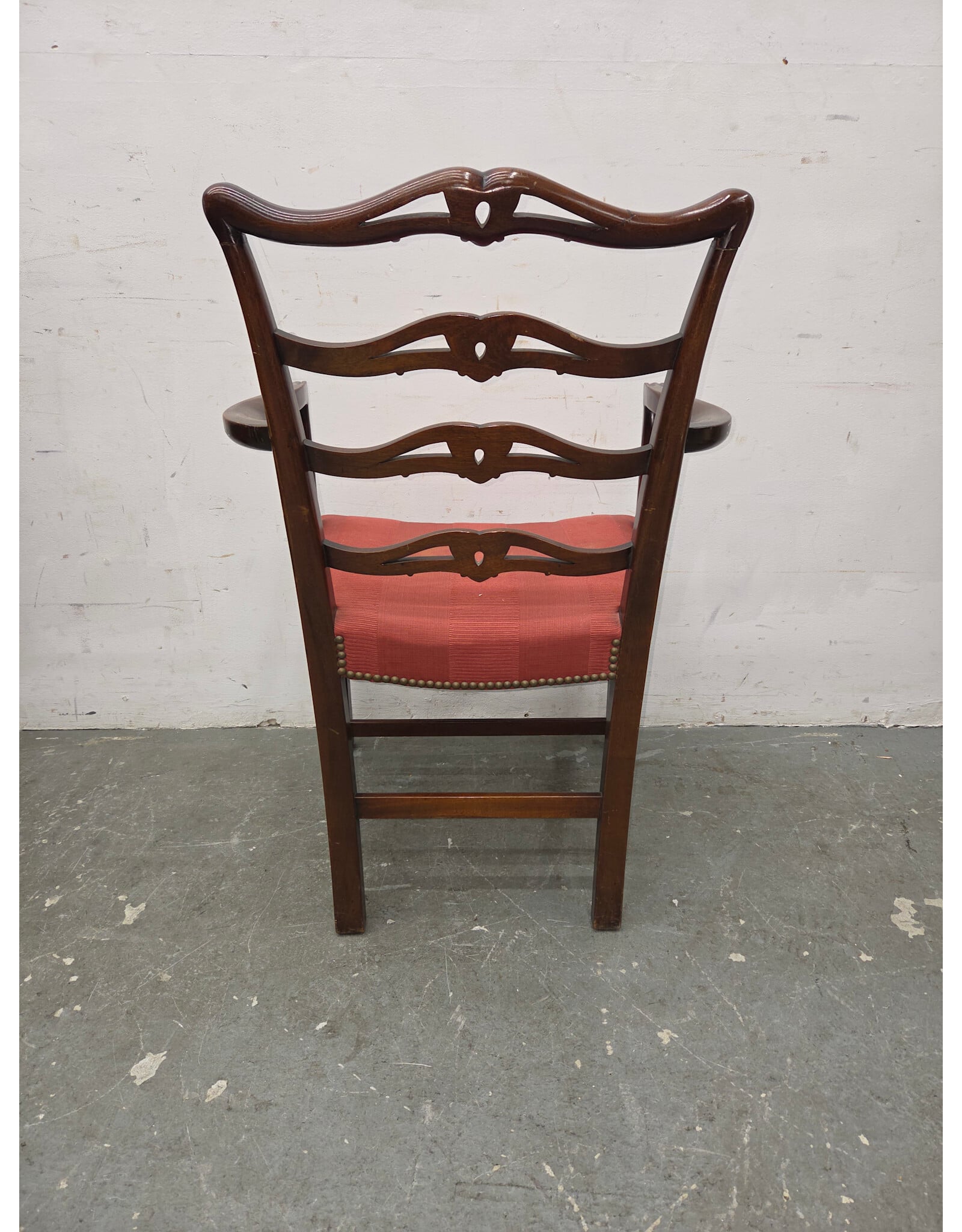 Antique George III-Style Mahogany Ribbon-Back Armchair