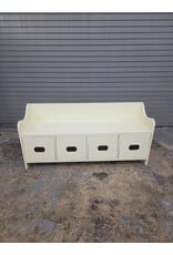 Boston Loft Furnishings Fletta Casual Antique White Storage Bench