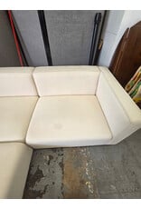 Modway Mingle Vegan Leather Sofa and Ottoman Set in White