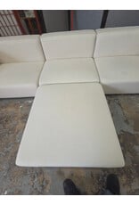 Modway Mingle Vegan Leather Sofa and Ottoman Set in White