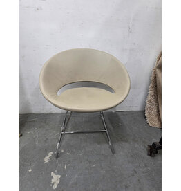 Crescent Wire Upholstered Solid Back Side Chair