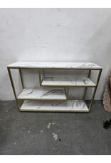 AT-VALY Console Table 4-Tier Storage Shelves