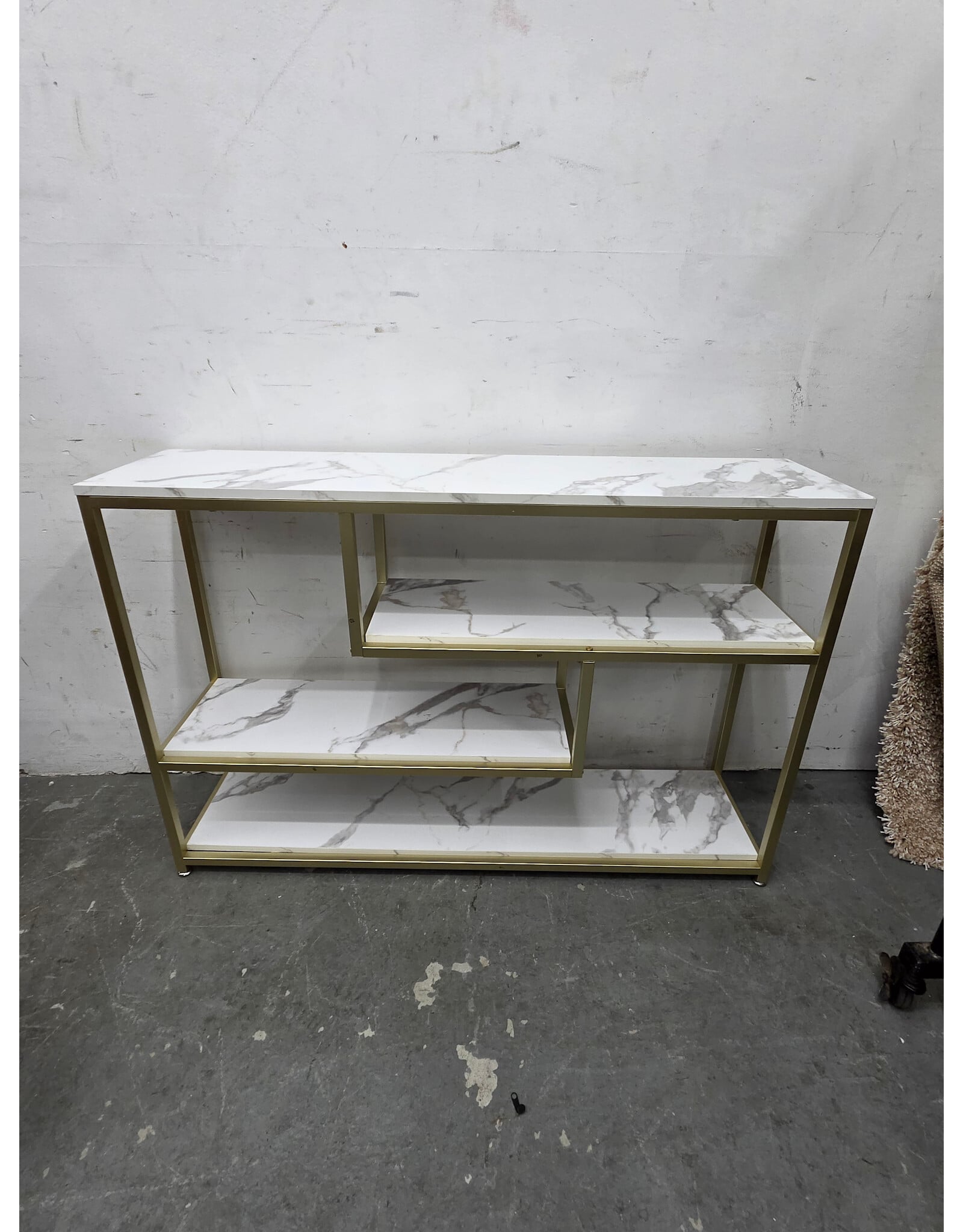 AT-VALY Console Table 4-Tier Storage Shelves