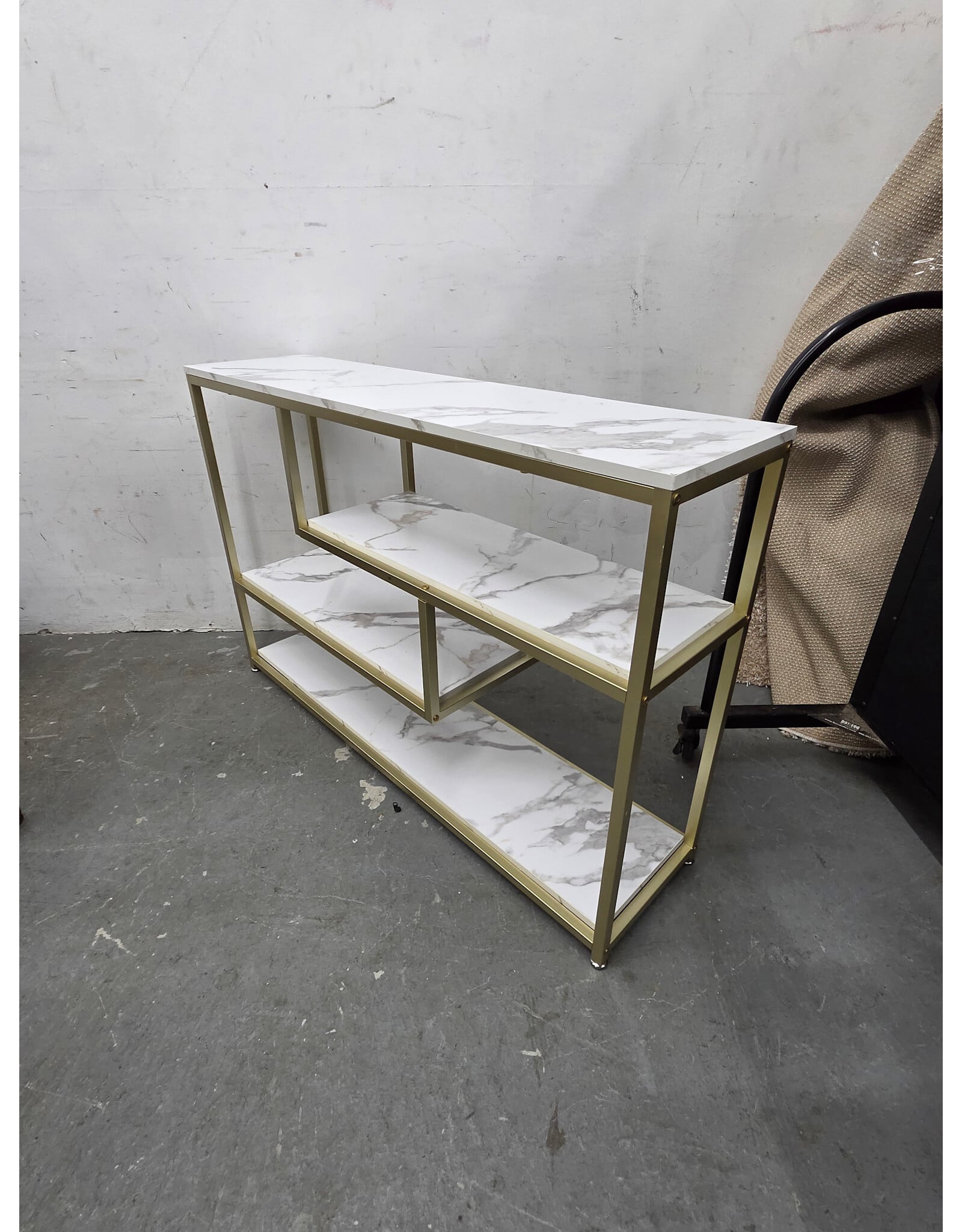 AT-VALY Console Table 4-Tier Storage Shelves