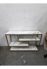 AT-VALY Console Table 4-Tier Storage Shelves