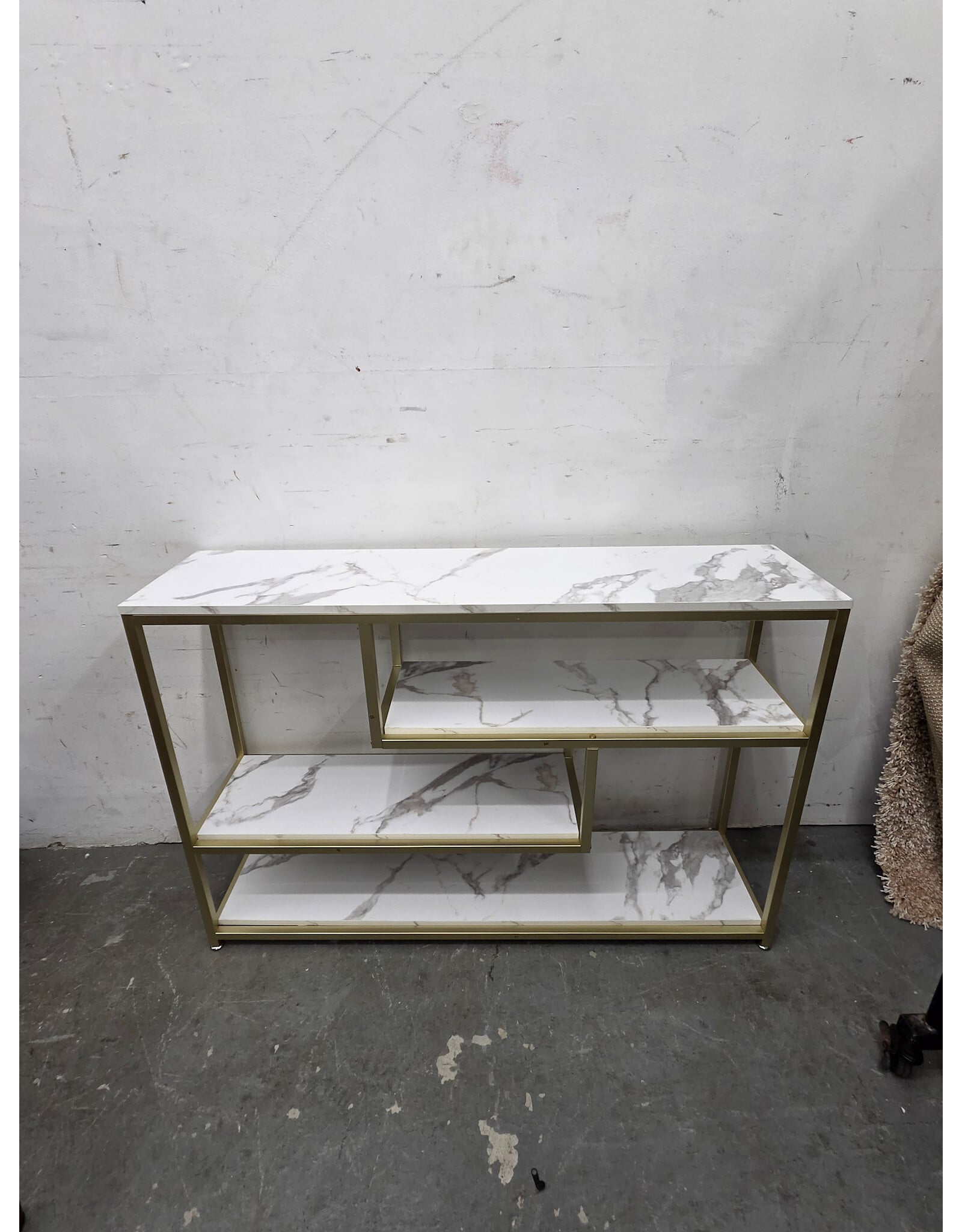 AT-VALY Console Table 4-Tier Storage Shelves