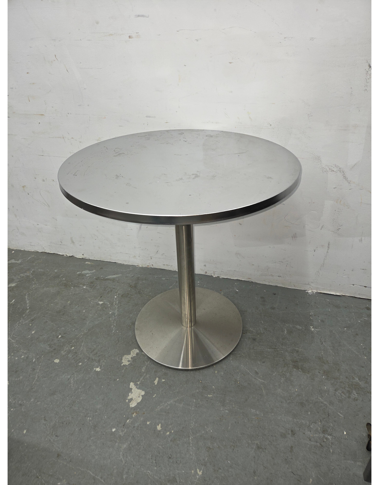 CB2 Watermark Stainless Steel Bistro Table