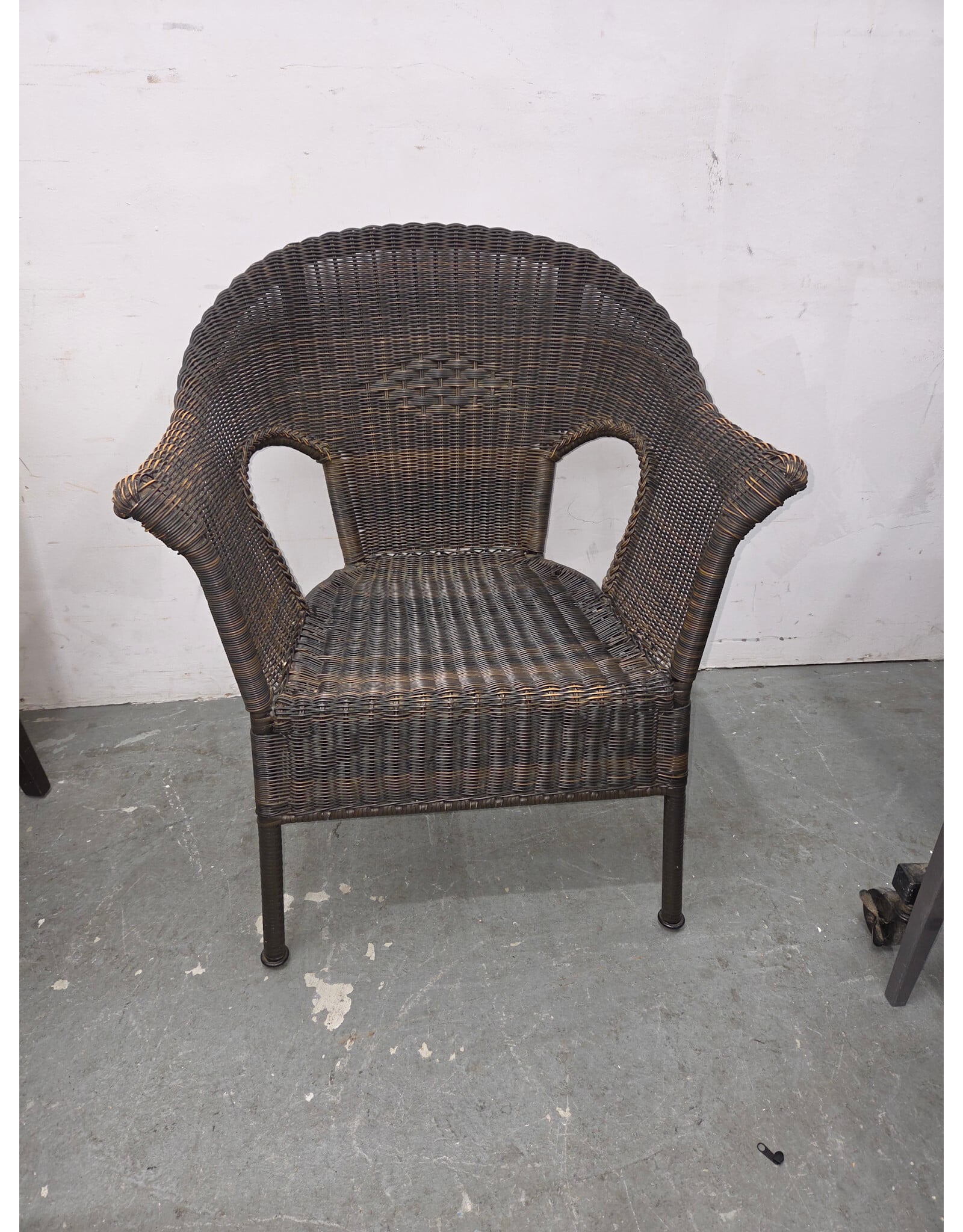 Dubbin Stacking Wicker Patio Outdoor Club Armchair