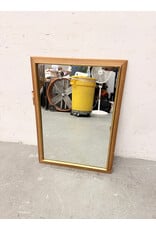 Wooden-Framed Wall Mirror