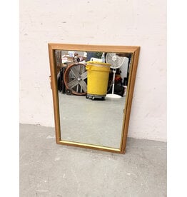 Wooden-Framed Wall Mirror