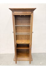 Traditional Carved Wood Curio Display Cabinet